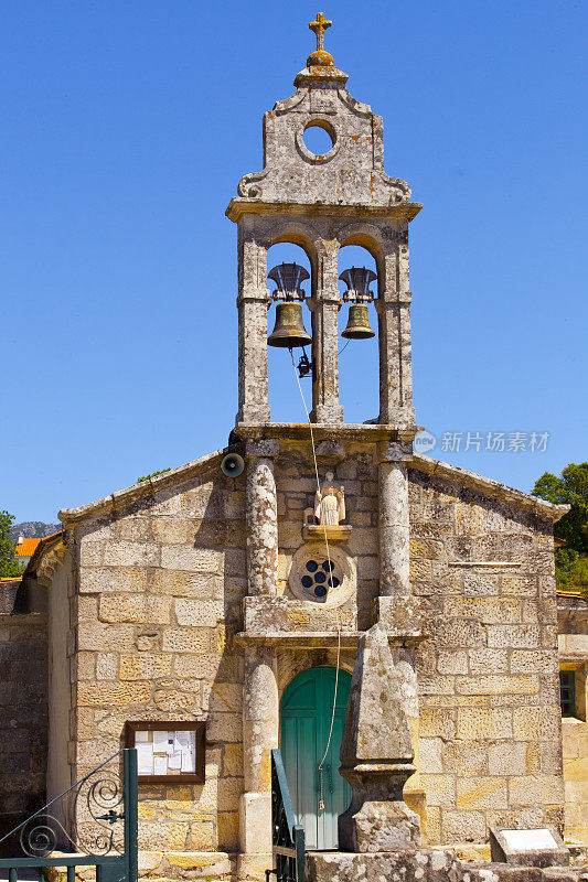 圣诞老人Mariña de Xuño教堂。西班牙加利西亚的一个科鲁纳省。